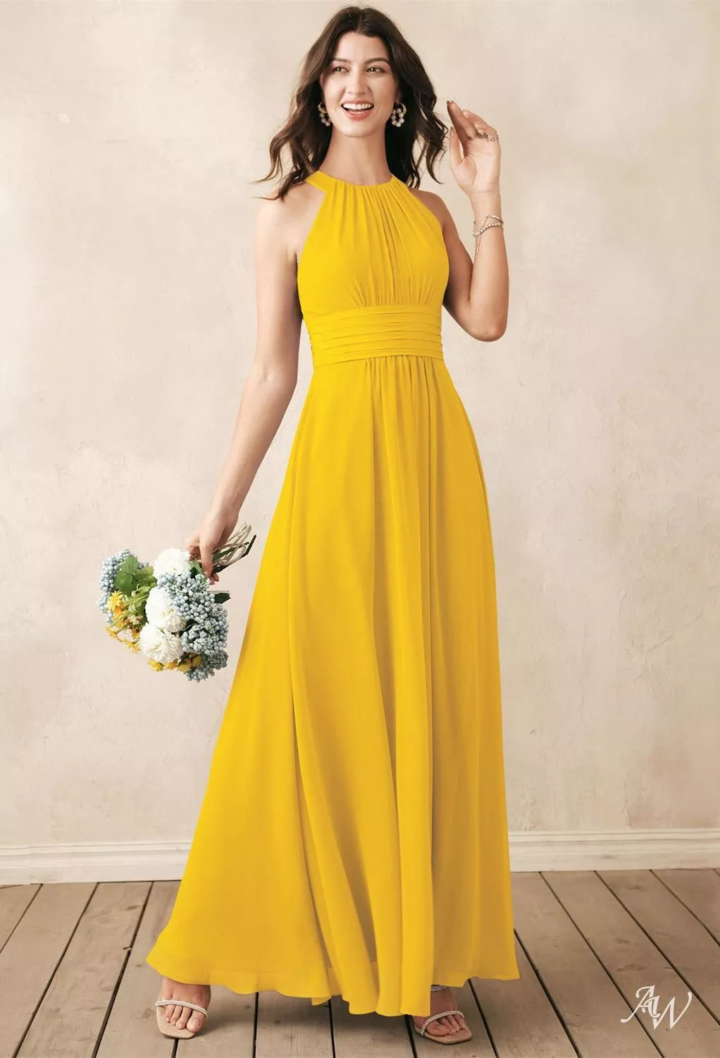 AW Dorian Mustard Yellow Bridesmaid Dresses | AW.Bridal UK