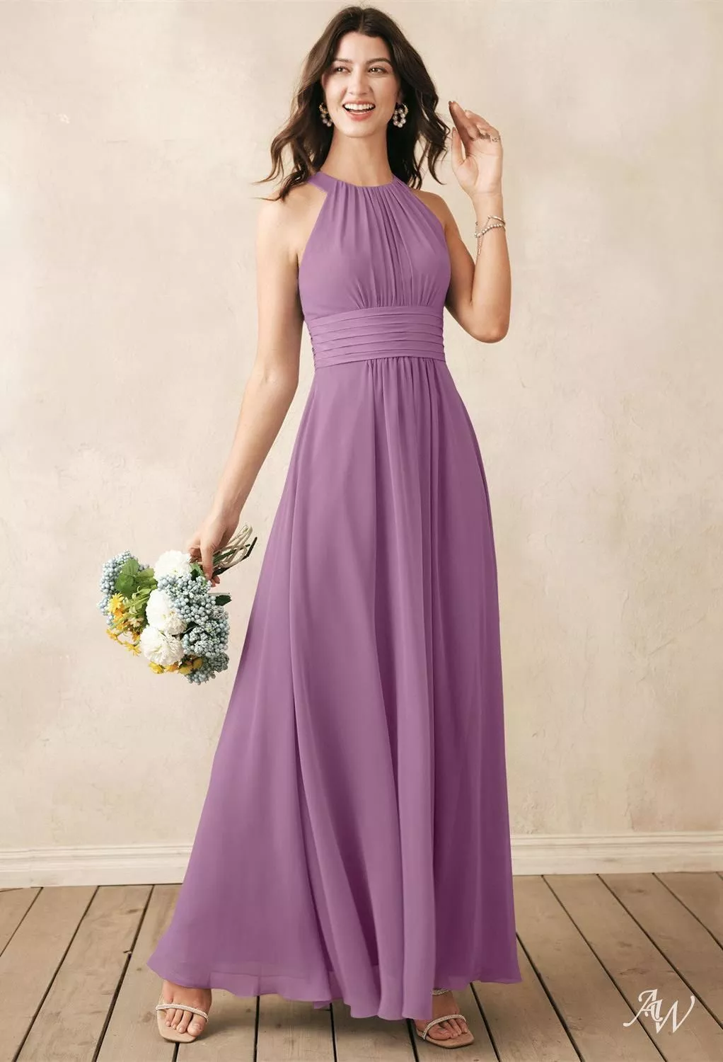 orchid bridesmaid dresses uk One Shoulder Drape Satin Bridesmaid Dress