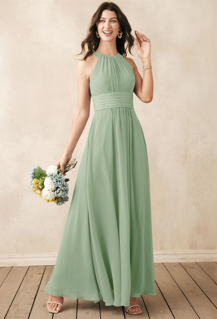 AW Dorian Sage Green  Bridesmaid Dresses