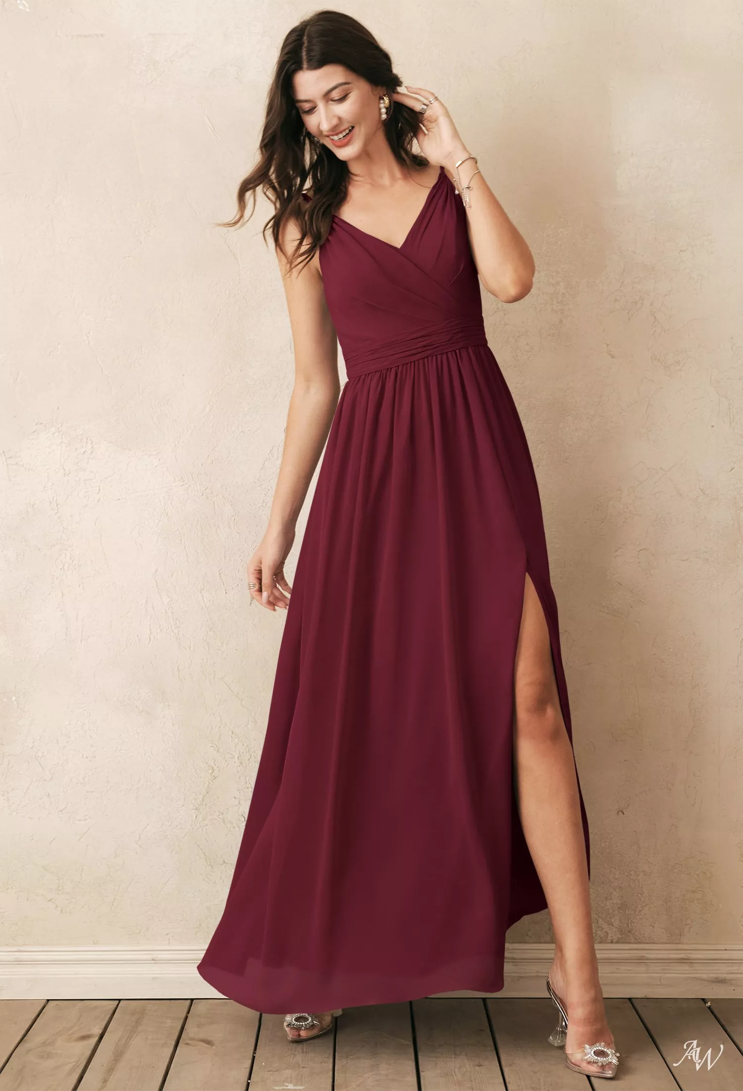 burgundy lace wedding guest dress Burgundy Maxi Evening Dress | Burgundy Maxi Dress main image 0