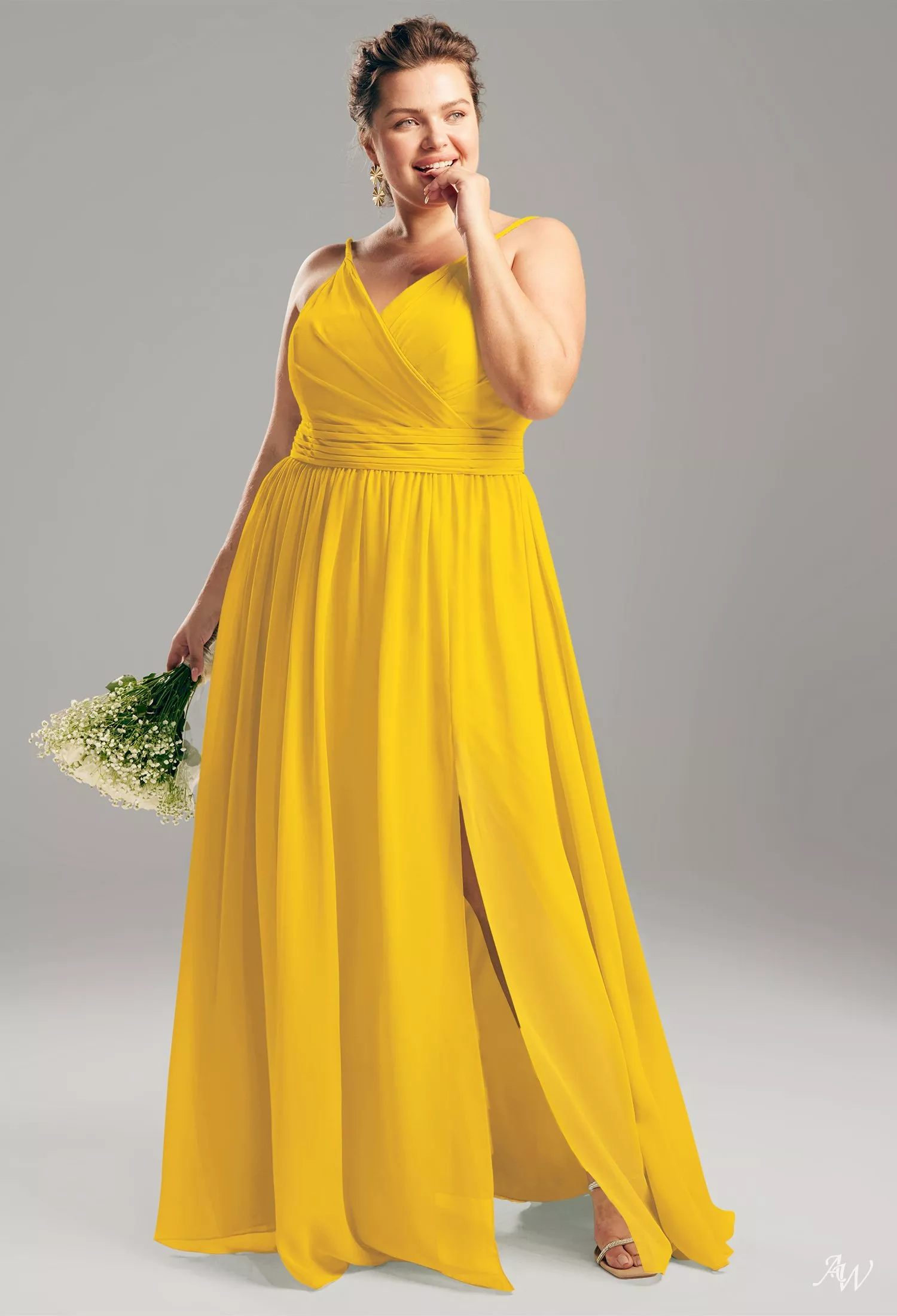 bright yellow bridesmaid dresses uk Queendancer Women Bright Yellow Long Prom Dress Mermaid Spaghetti Straps  Formal Dress – queendanceruk main image 1