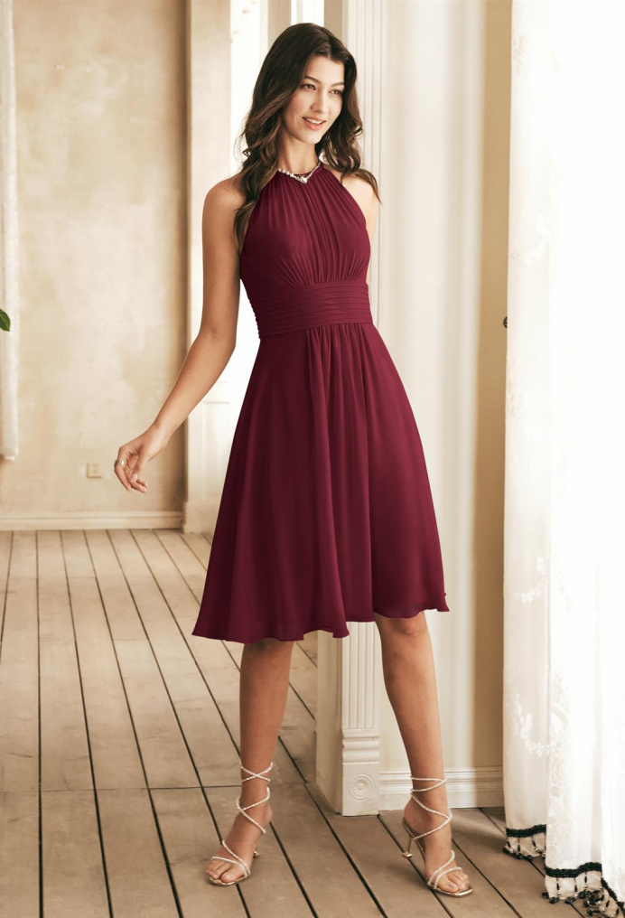 AW Keziah Burgundy  Wedding Guest Dresses