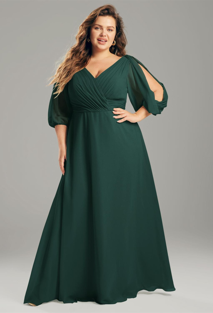 AW Polly Dark Emerald  Plus Size Dresses