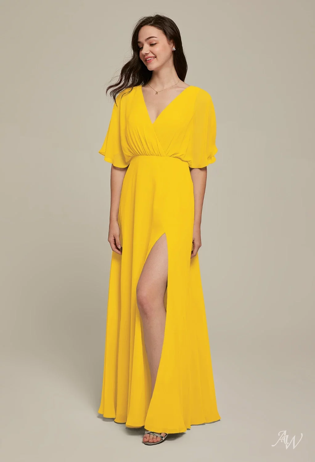 AW Vickie Mustard Yellow Bridesmaid Dresses | AW.Bridal UK