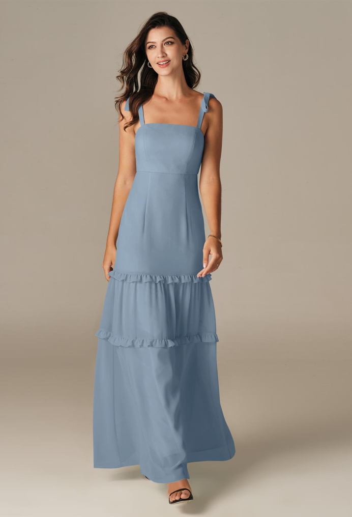 AW Empress Light Dusty Blue  Wedding Guest Dresses