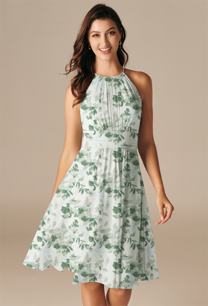 AW Leda Tea Green Shade  Wedding Guest Dresses