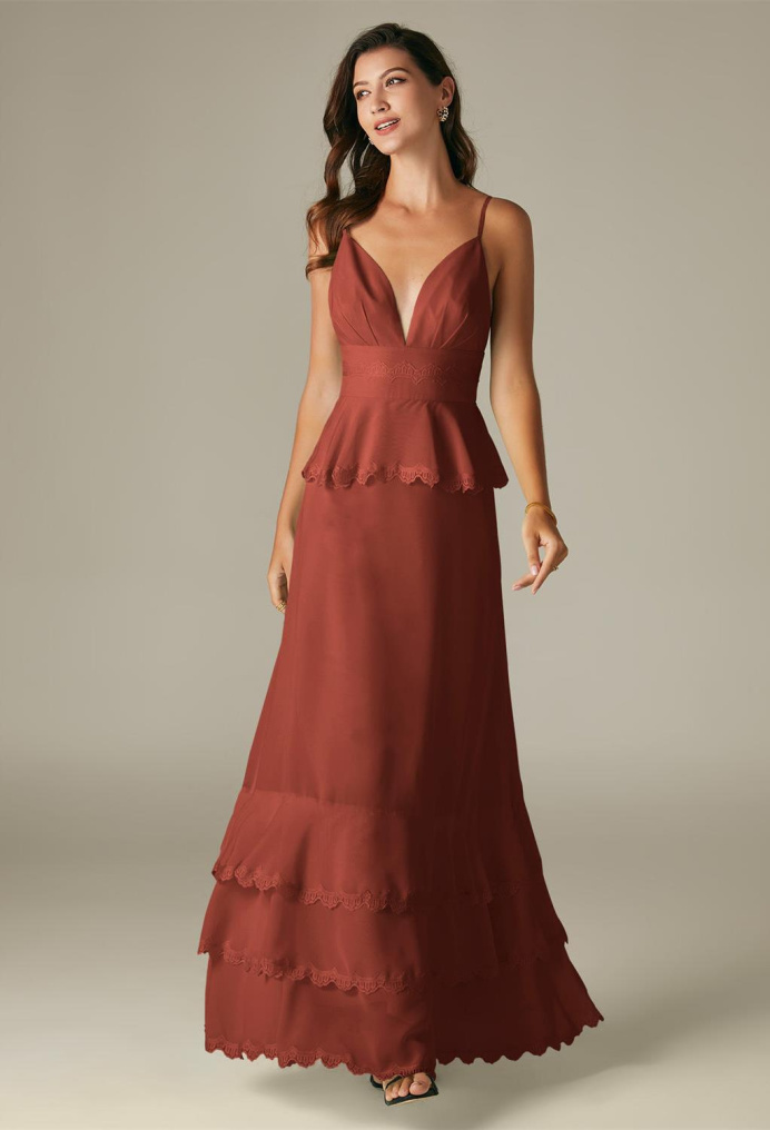 AW Khanum Rust  Wedding Guest Dresses