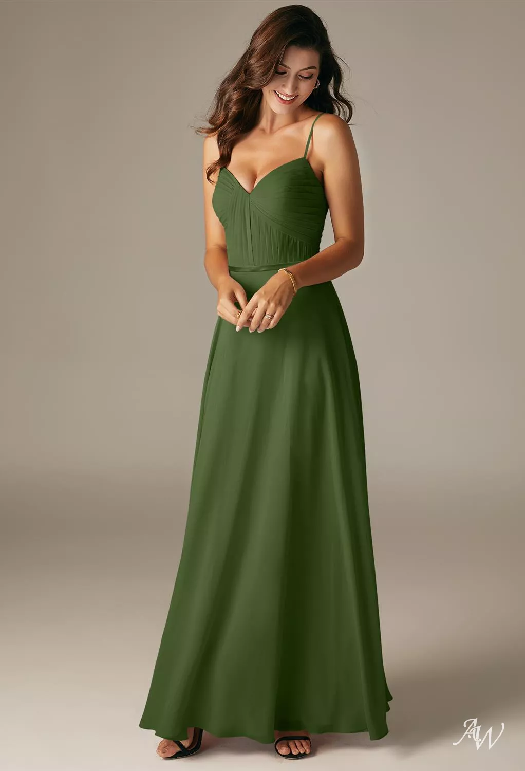 AW Georgia Green Olive Bridesmaid Dresses | AW.Bridal UK