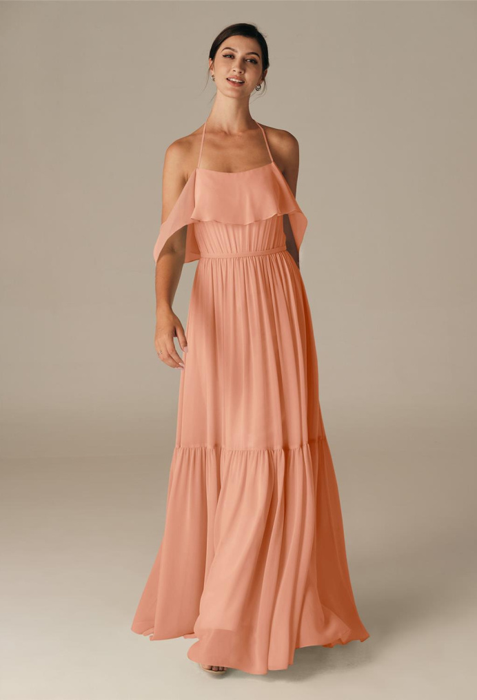 AW Guiro Peach Pink  Wedding Guest Dresses