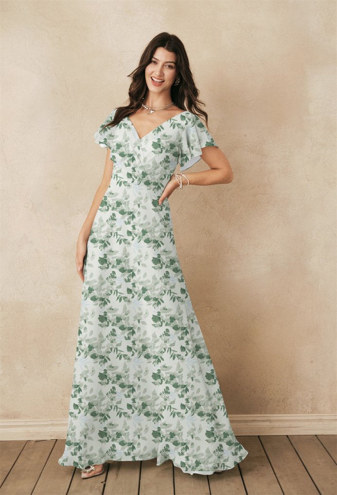 AW Mallory Tea Green Shade  Bridesmaid Dresses