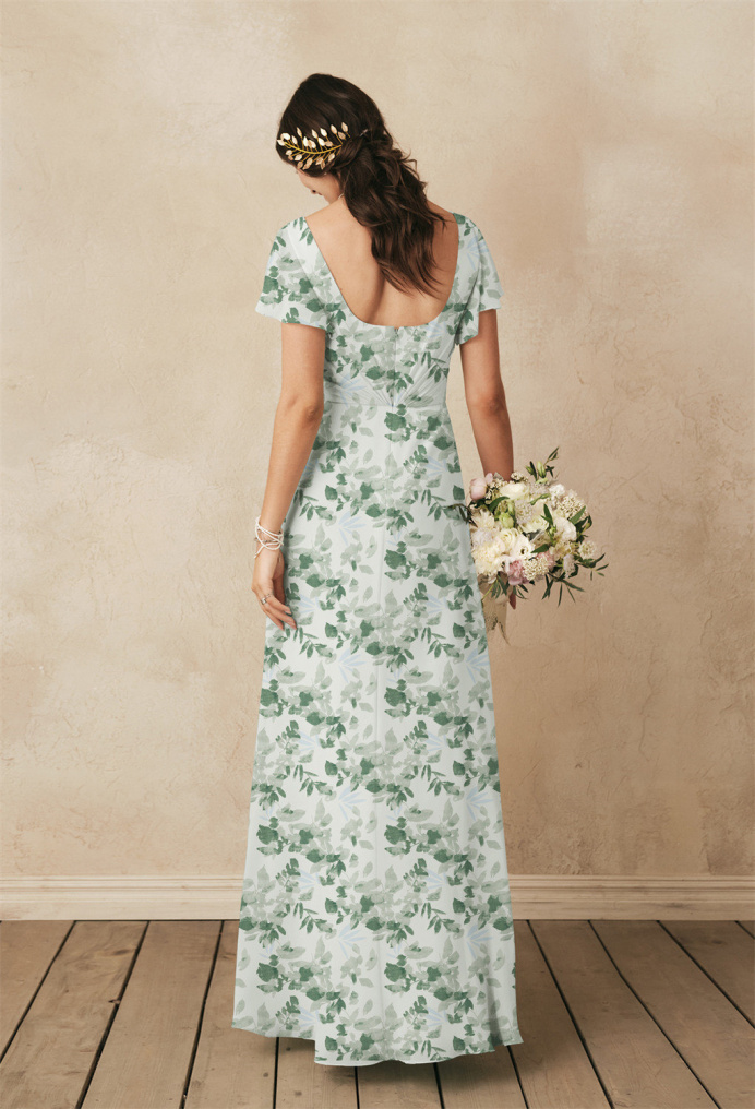 AW Mallory Tea Green Shade  Bridesmaid Dresses