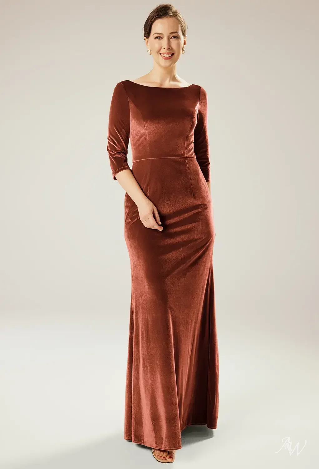 strapless open back dress Sheath/Column V-Neck Ankle-Length Mother of the Bride & Groom Dresses main image 1
