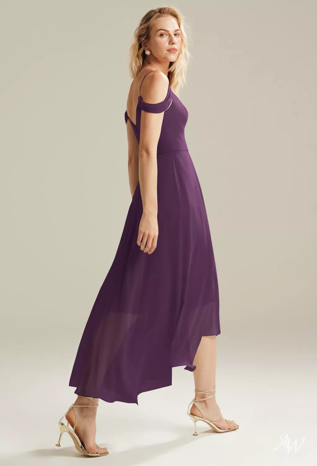 grape bridesmaid dresses uk Grape Purple Bridesmaid Dresses Isla Cute Spaghetti Straps Chiffon Bri main image 1