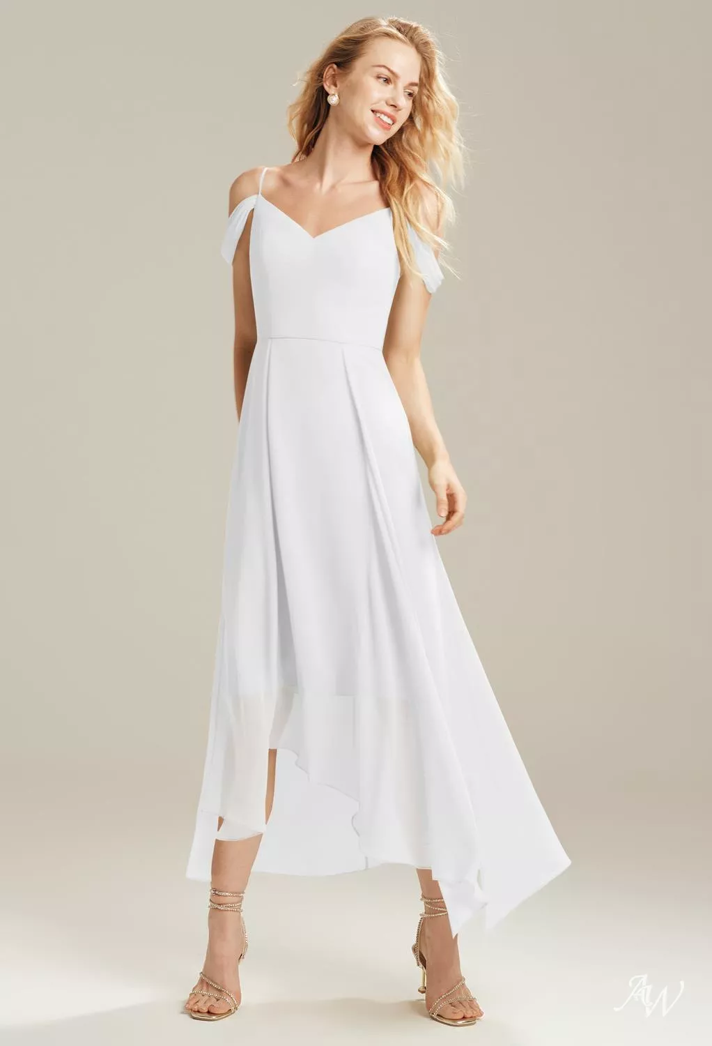 sachin and babi light blue dress AW Iuana White Bridesmaid Dresses