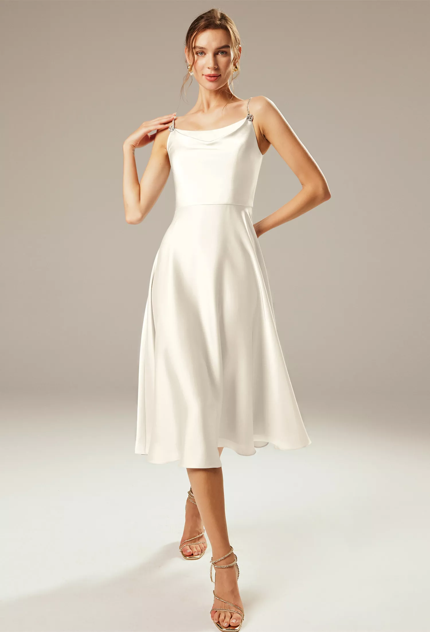 Ivory Cocktail Wedding Guest Dresses | AW.Bridal UK
