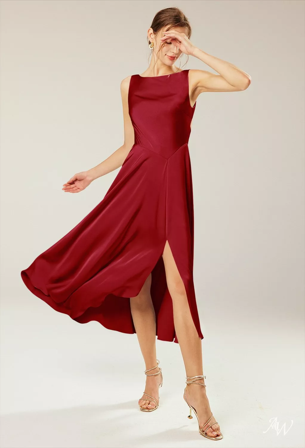 claret bridesmaid dresses uk Madison Burgundy Bridesmaid Tulle Midi Dress UK6 / Burgundy