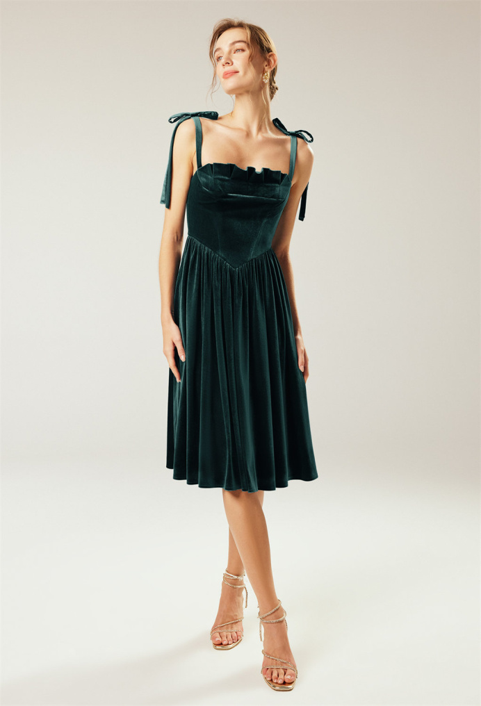 AW Woad Hunter Green  Floral Bridesmaid Dresses
