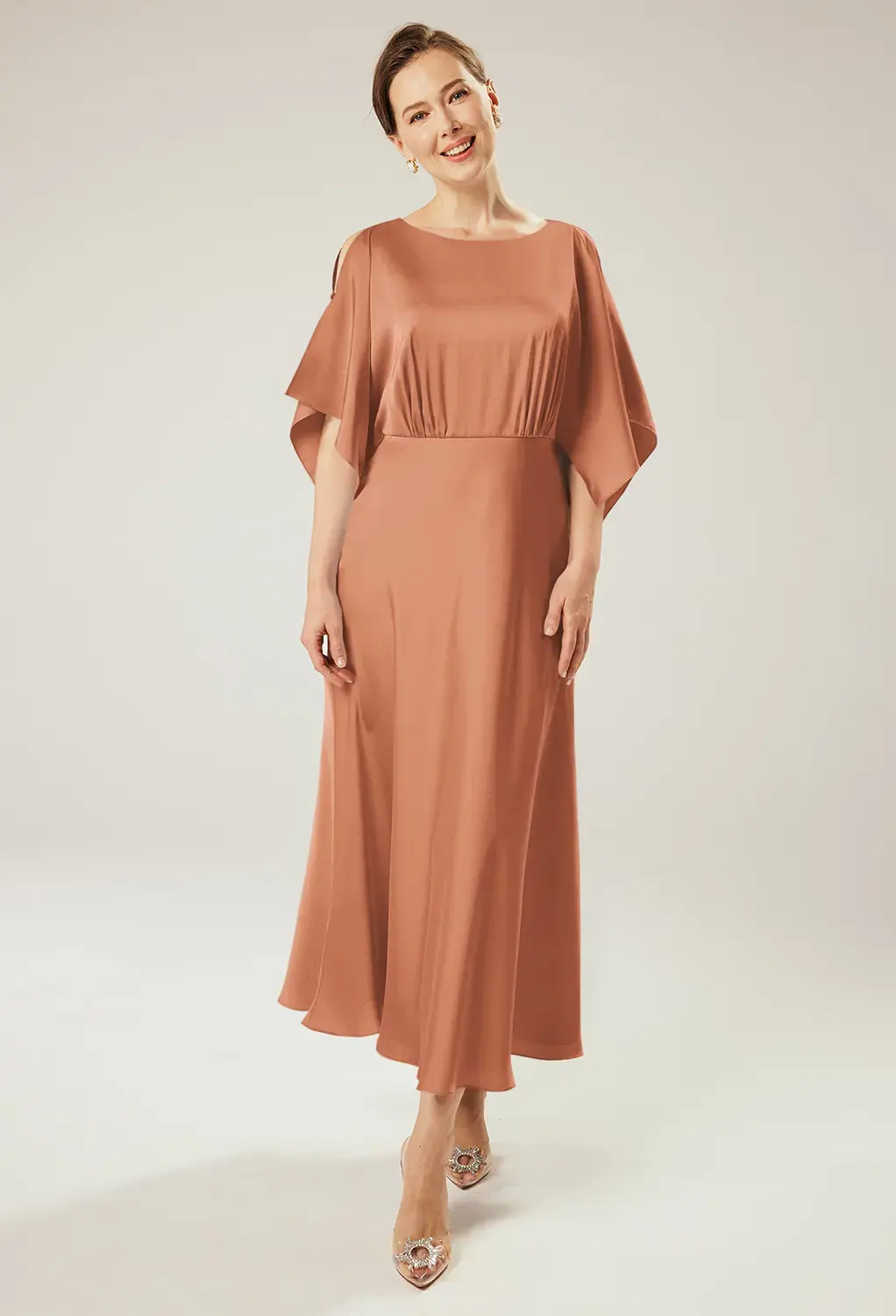 ankle length mother of the bride dresses uk 2 Pieces Ankle Length Chiffon Mother Of The Bride Dress, Dusk