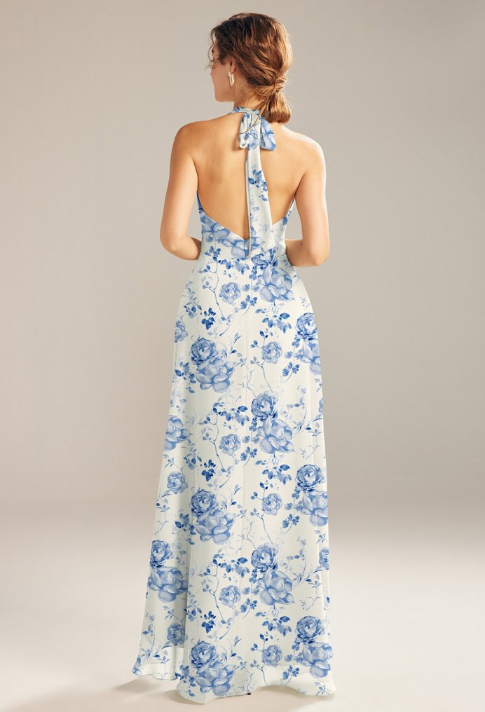 AW Athena Blue Botanical Floral  Wedding Guest Dresses
