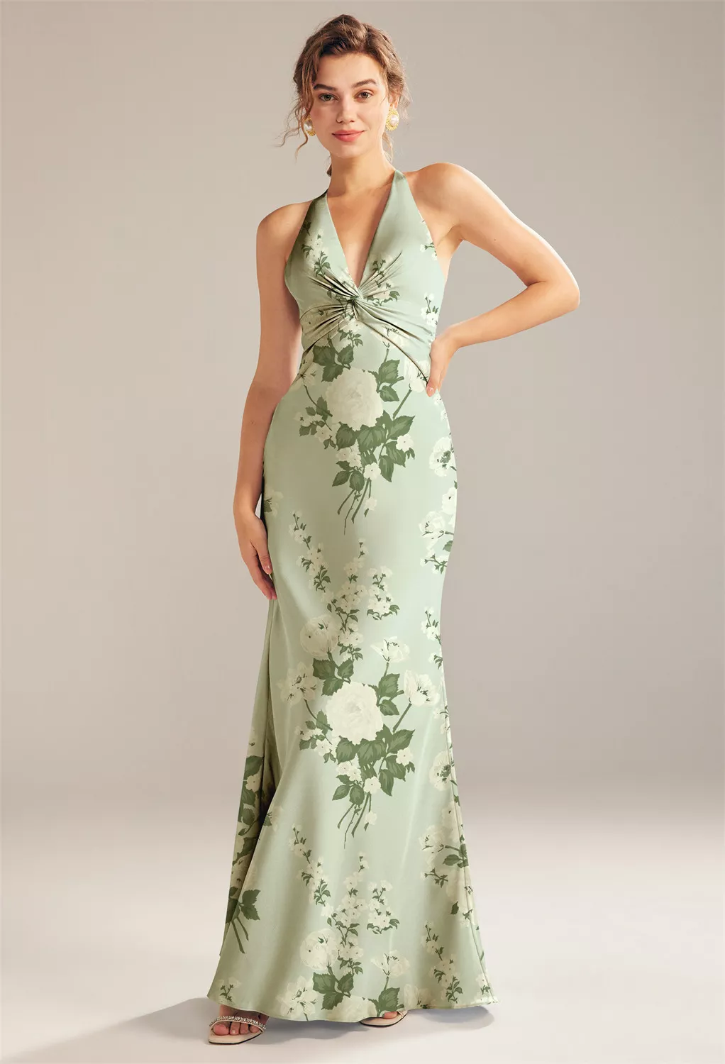 moss green bridesmaid dresses uk Moss Green Satin Bridesmaid Dresses With Pockets  Lisposa