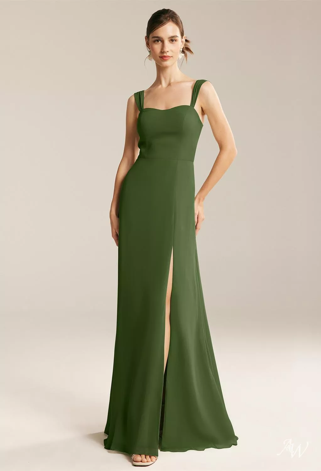 AW Rachel Green Olive Bridesmaid Dresses | AW.Bridal UK