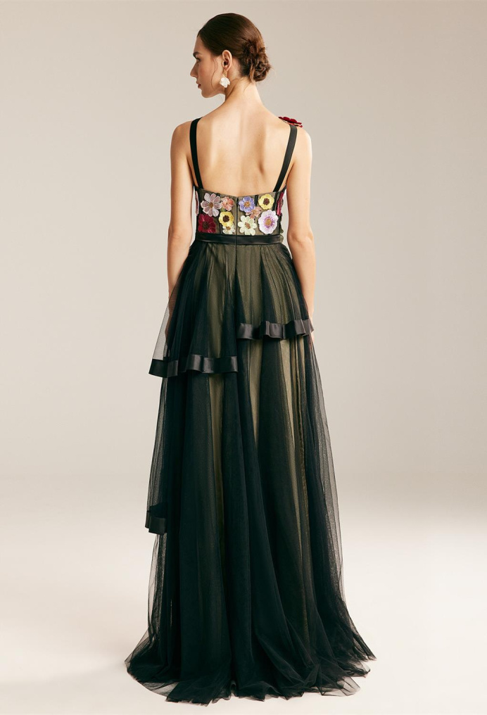 AW Patty Black  Floral Dresses