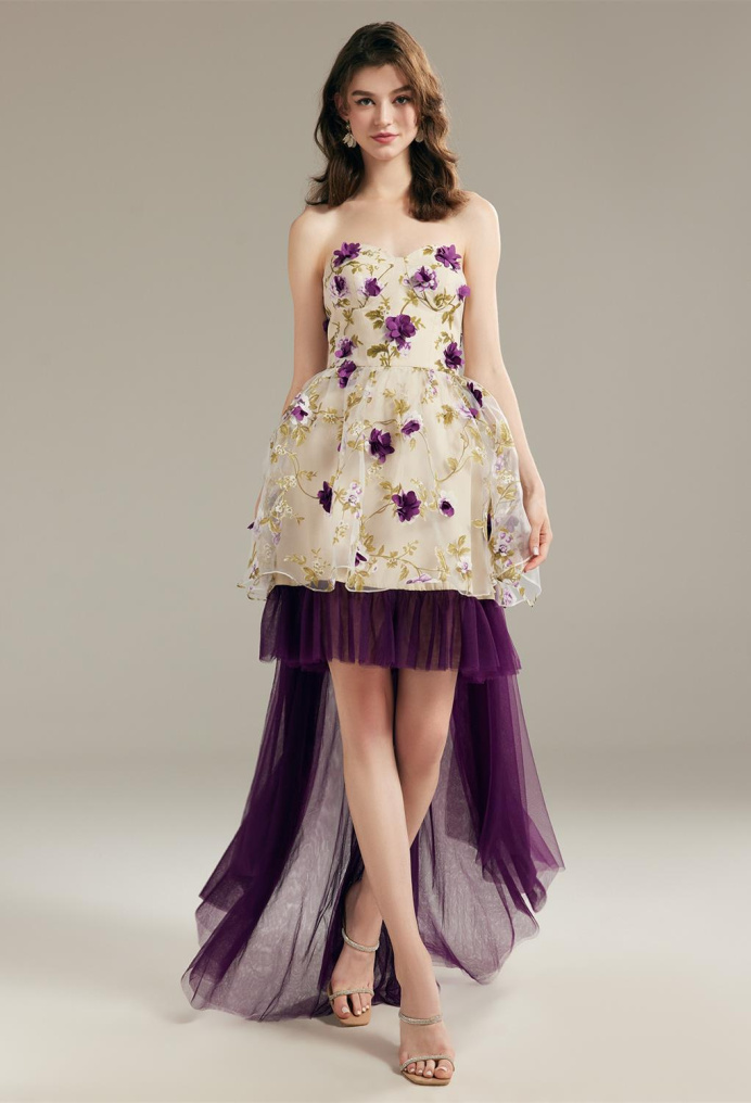 AW Jasper Grape  Floral Dresses
