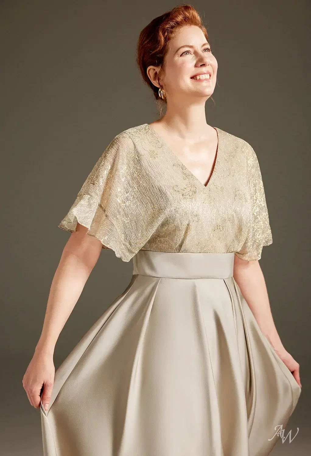 AW Margaret Champagne Mother of the Bride Dresses