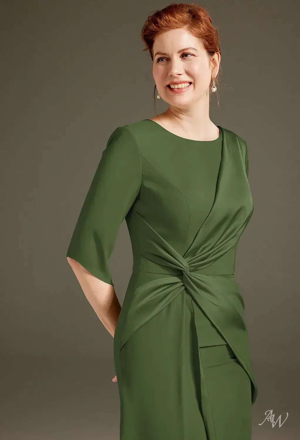 AW Caesar Dress, Mist Crystal Satin Satin Charmeuse Stretch Satin Floor  Length Bateau Neckline Mother of the Bride Dresses | AW.Bridal UK