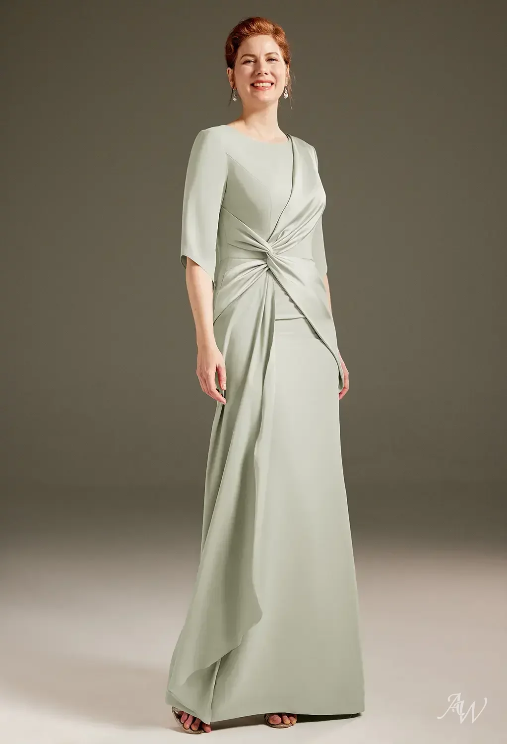 saks bridesmaid dresses Mother Of The Bride AW Caesar Dress, Mist Crystal Satin Satin Charmeuse Stretch creating the look of prom dresses with sleeves XDFVC Long Trench Coat Size:Worthy