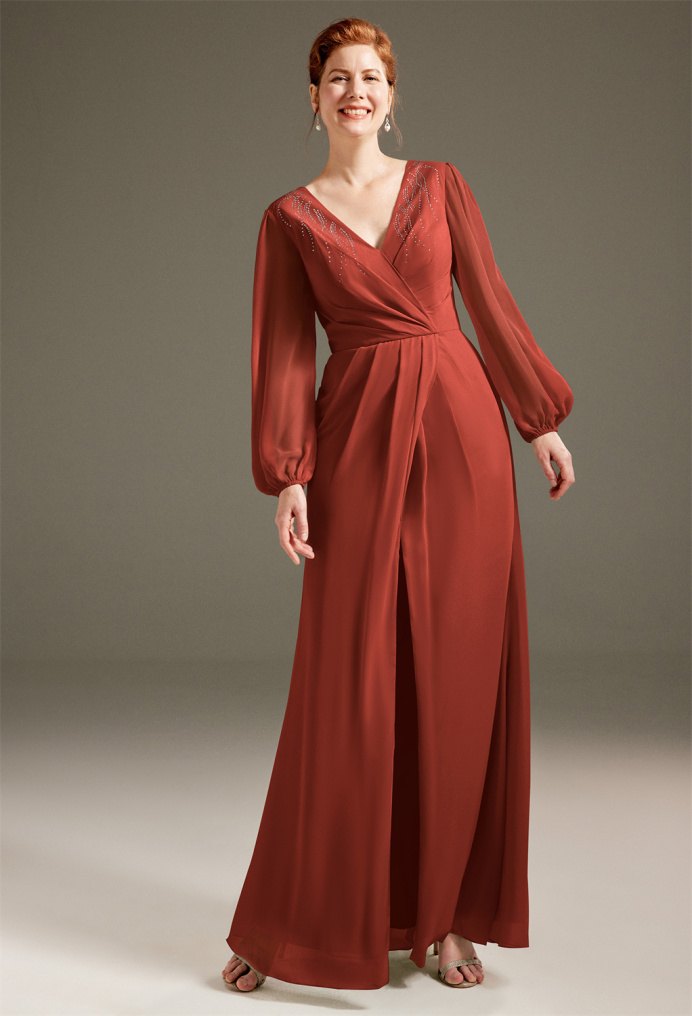 AW Olivine Rust  Mother of the Bride Dresses