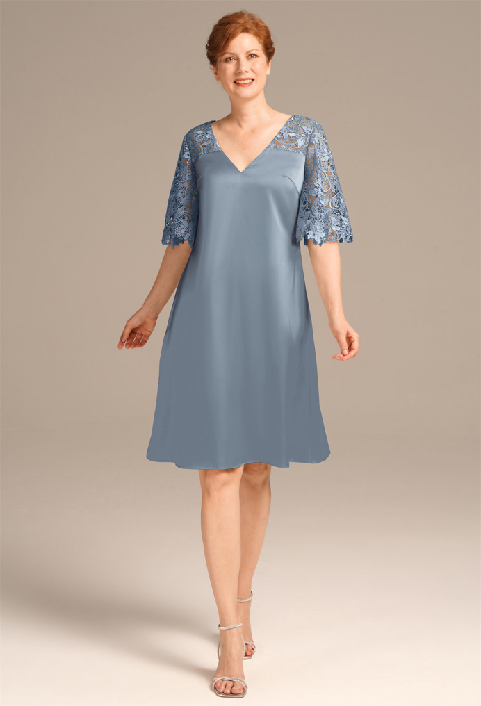 AW Lynne Dusty Blue  Mother of the Bride Dresses