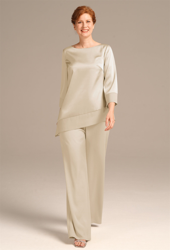 AW Madelyn Champagne  Pants Mother of the Bride Dresses