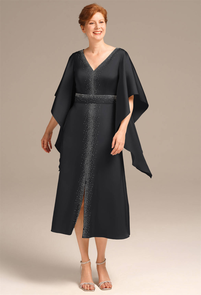 AW Oiocoso Black Metallic  Mother of the Bride Dresses