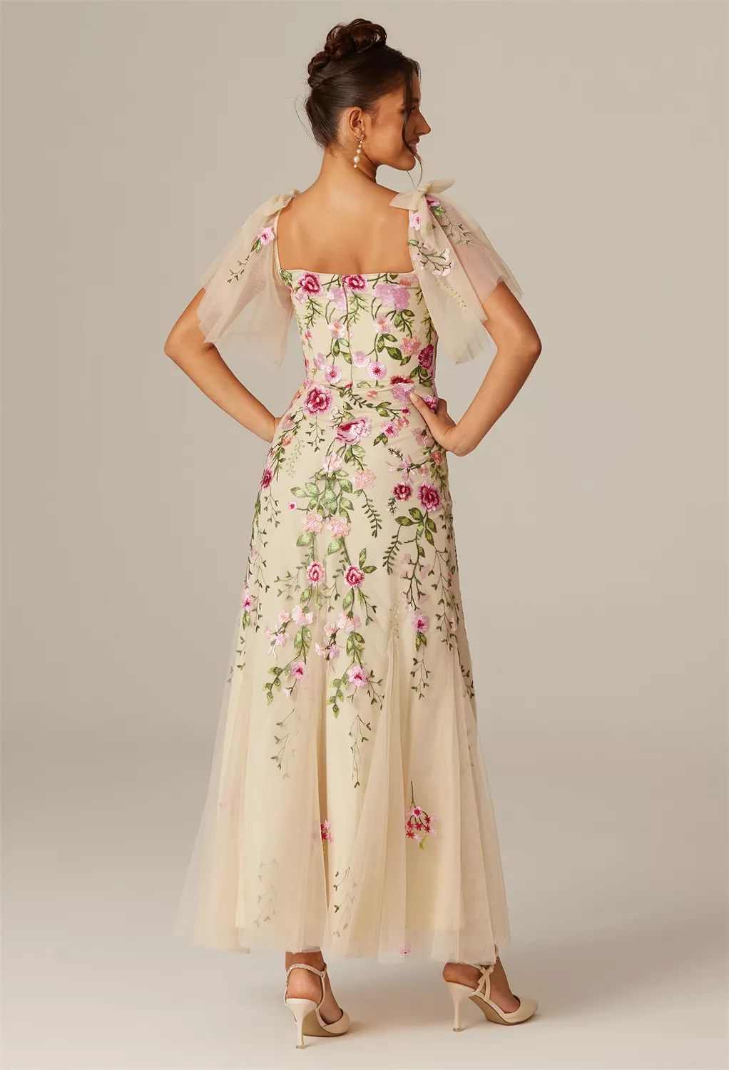 ankle length mother of the bride dresses uk Radiant A-line Scoop Short Sleeves Bow Ankle-Length Corset Mother of the Bride  Dress