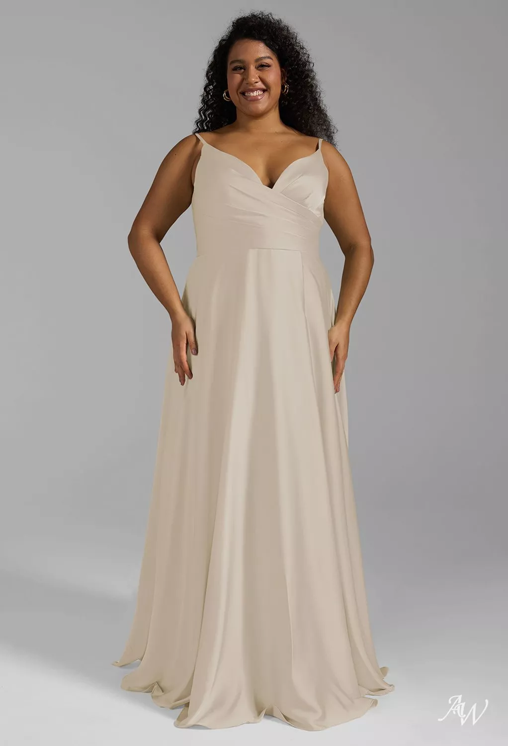 sachin and babi light blue dress AW Rosemarie Dress, Sage Garden Party Chiffon Crystal Satin Satin Charmeuse  Floor Length V-Neck Bridesmaid Dresses