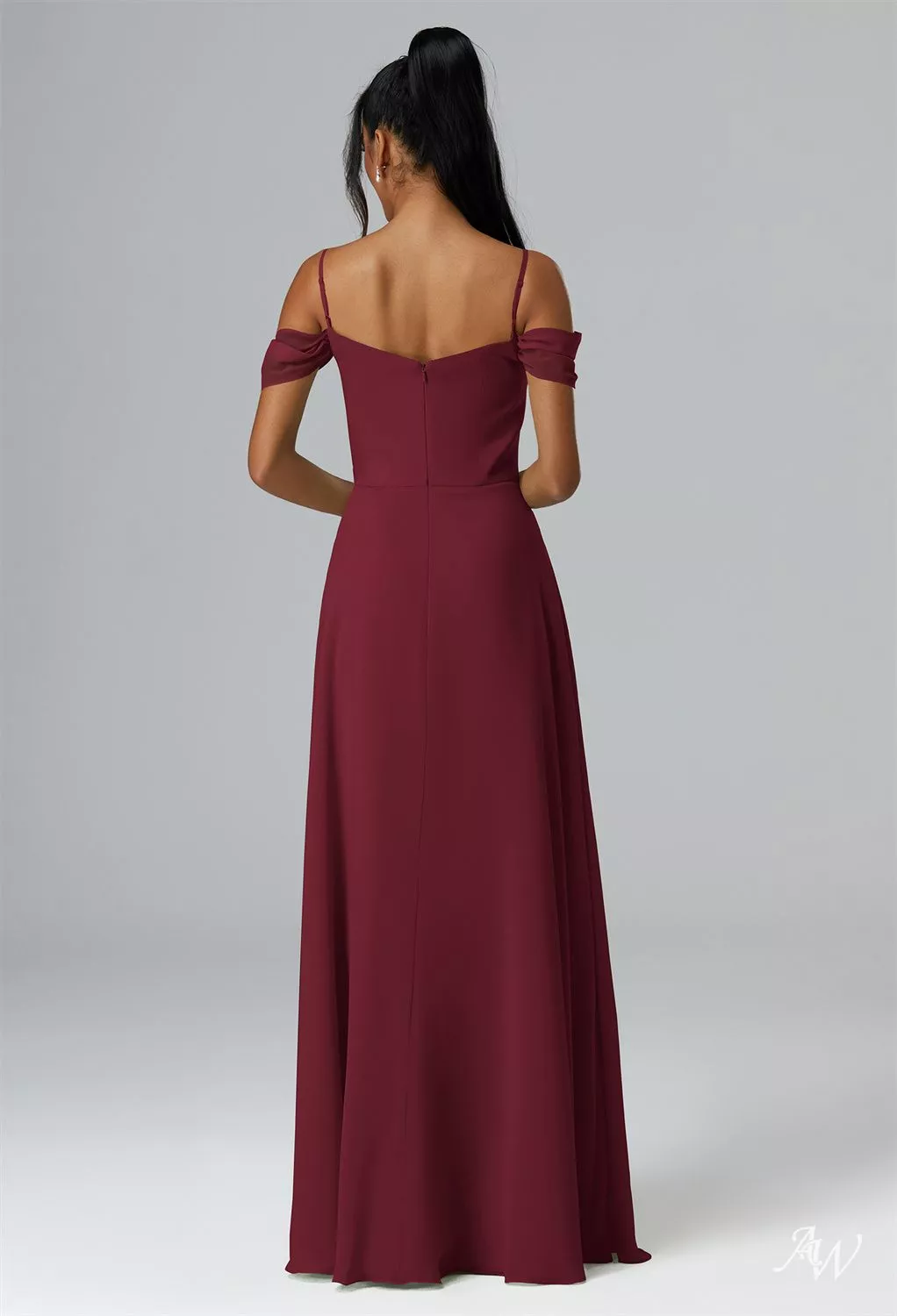 burgundy bridesmaid dresses uk Wedtrend Women Burgundy Bridesmaid Dress A-Line Spaghetti Straps  Floor-Length Satin Wedding Party Dress – Wedtrend UK main image 1