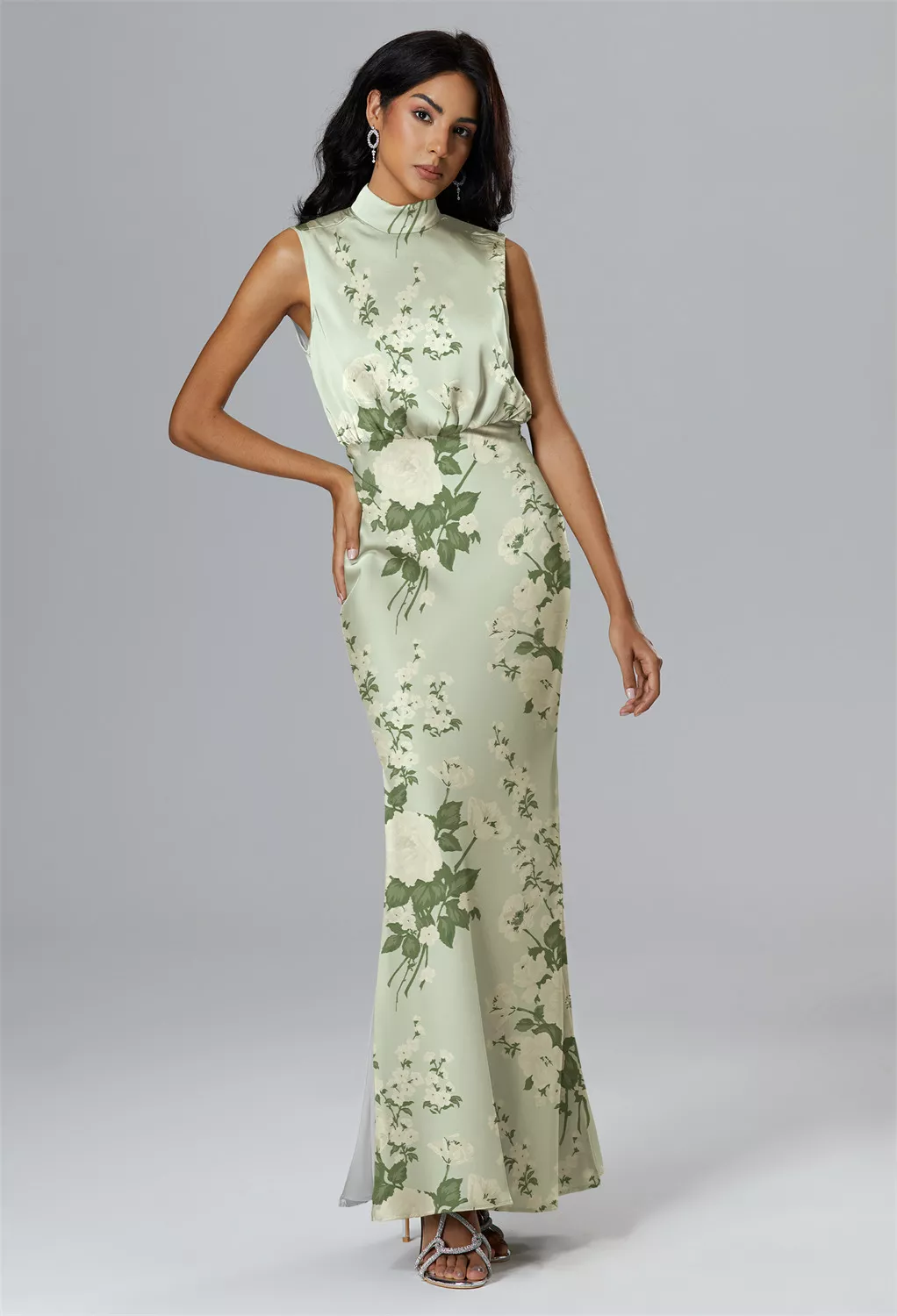 sachin and babi light blue dress Womens Elegant Long Sleeve Midi Dress Belted Party Wedding Guest Office Dresses  Casual A-Line Swing Dresses Cocktail Green L