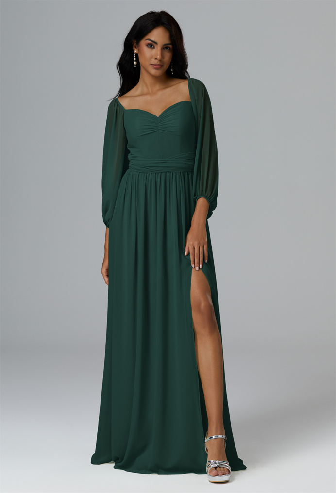 AW Phyllis Dark Emerald  Floral Bridesmaid Dresses