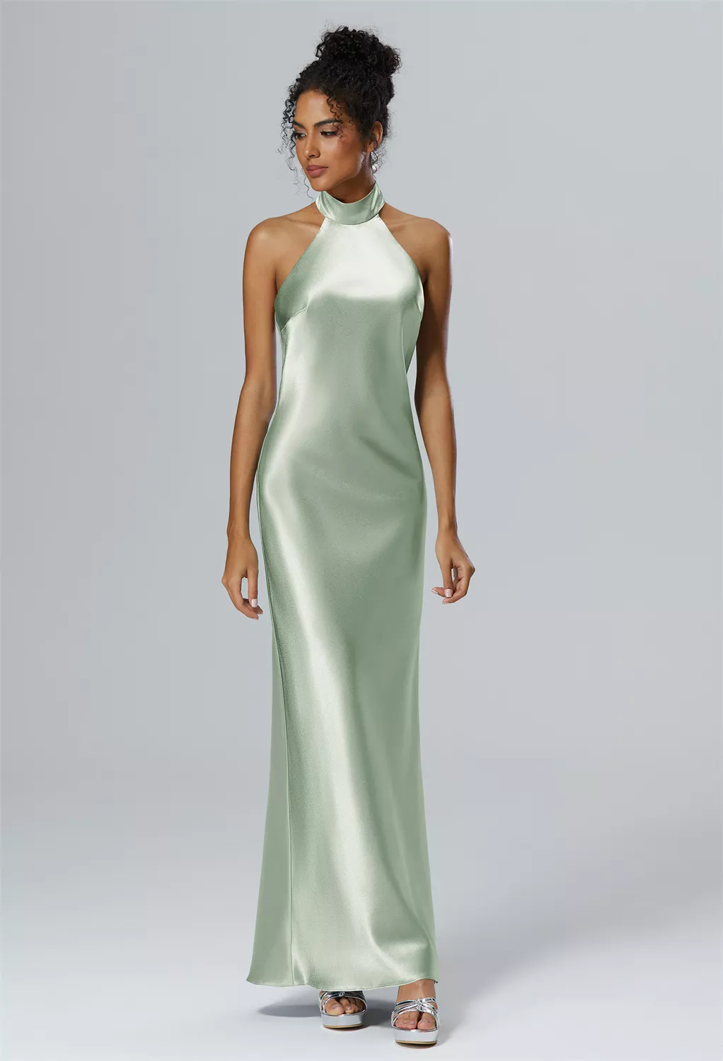 one shoulder green velvet dress Tatiana Velvet One Shoulder Maxi Dress | Eucalyptus main image 1