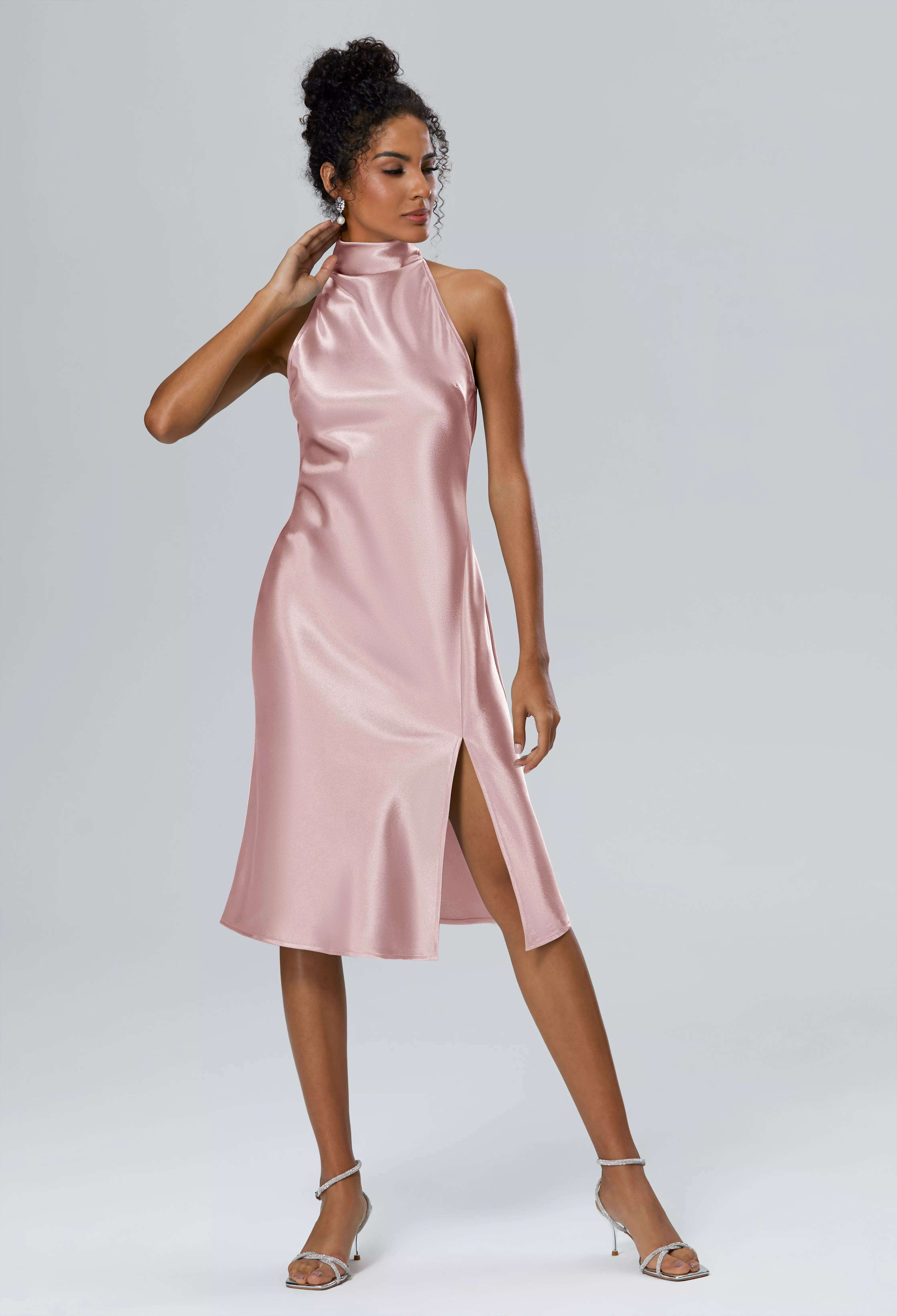 Pearl Pink Cocktail Wedding Guest Dresses Page 2