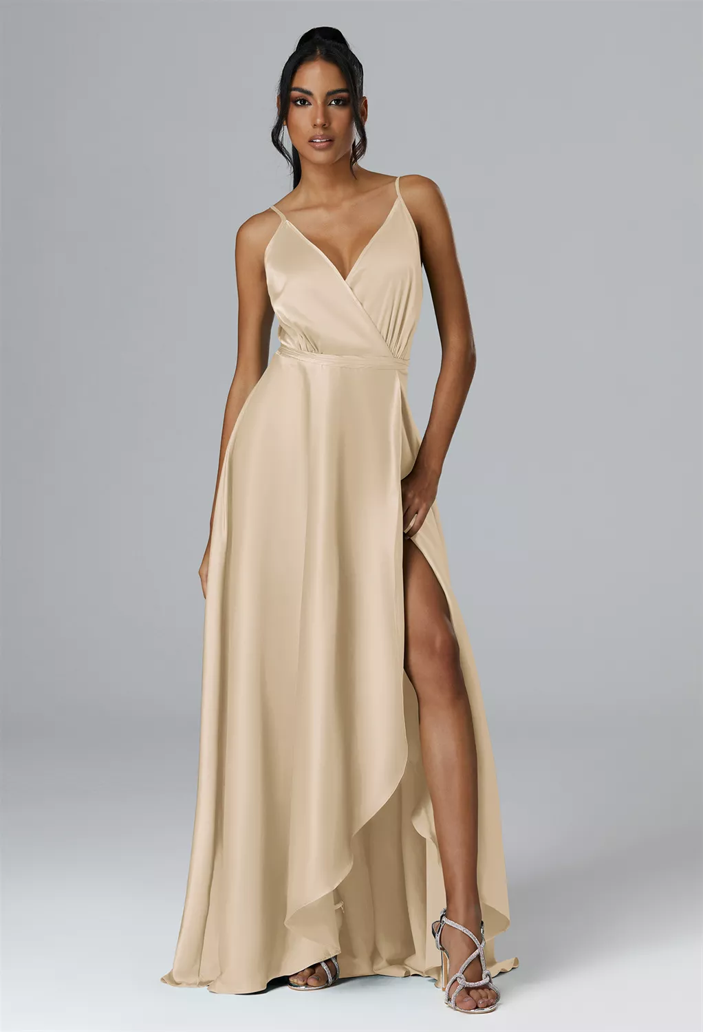 blue dress for baby girl Pollenca Champagne Bridesmaid Dress main image 0