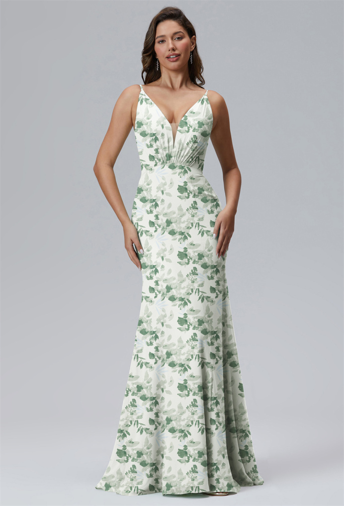 AW Adelyn Tea Green Shade  Formal Dresses