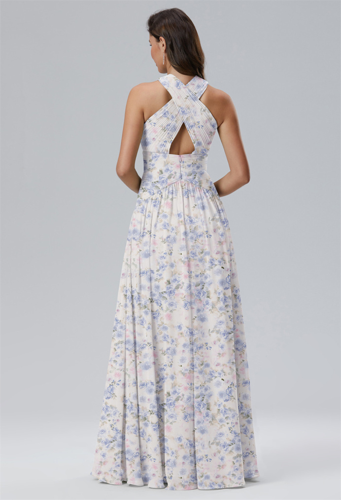 AW Evaporate Azure Purple Print  Wedding Guest Dresses