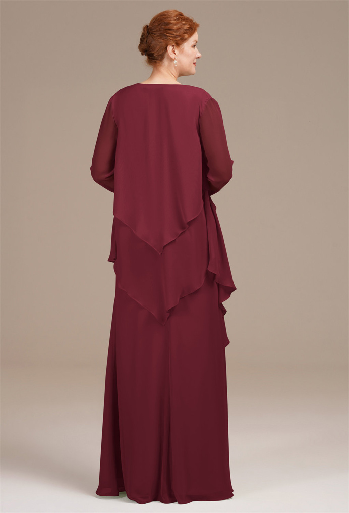 AW Urania Burgundy  Mother of the Bride Dresses