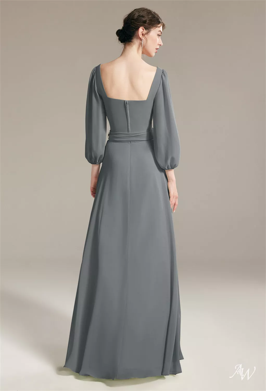 gray bridesmaid dresses uk AW Nicoline Steel Gray Bridesmaid Dresses