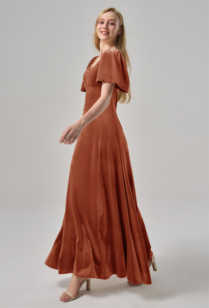 AW Alvera Burnt Orange  Dresses
