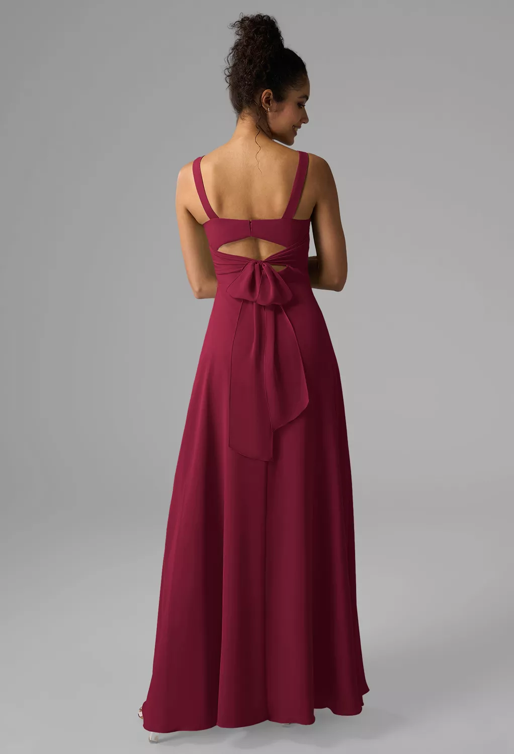 princess polly baby blue dress ZAPAKA Women Burgundy Wedding Guest Dress A Line Bateau Neck High-Low  Mother of the Bride Dress – ZAPAKA UK main image 0