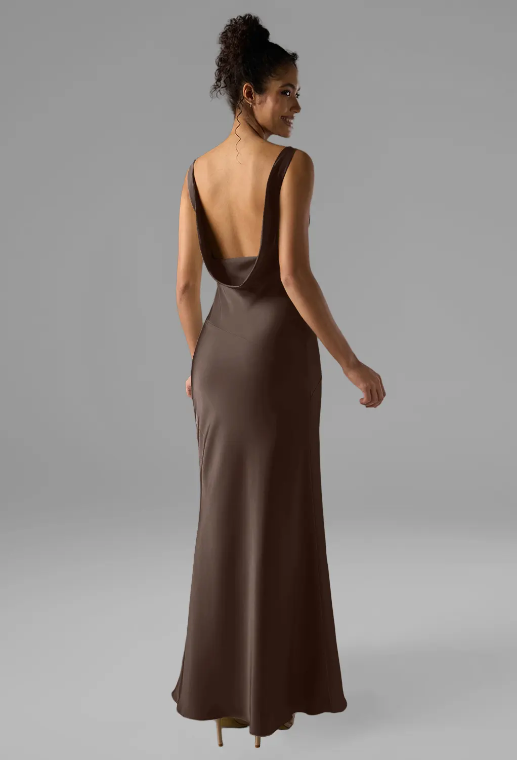 Seal Brown Black Tie Wedding Guest Dresses | AW.Bridal UK