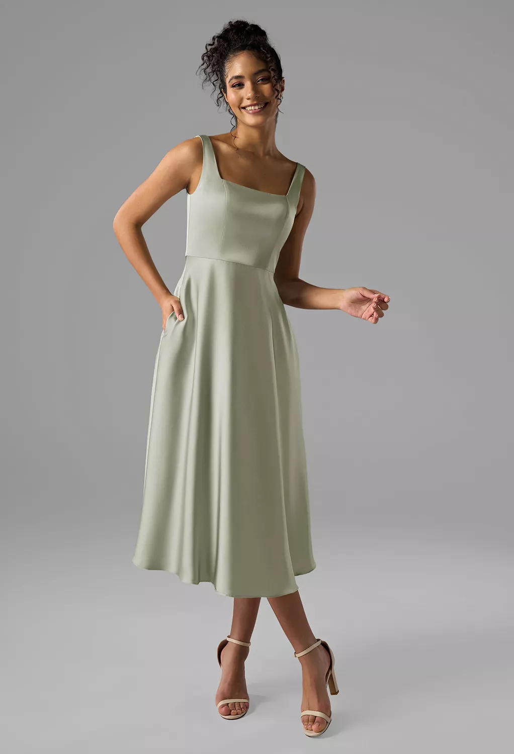 morning grey bridesmaid dresses Grey Chiffon Classic A-line Bridesmaid Dresses, Maid Of Honor Dresses,  MBD237 main image 1